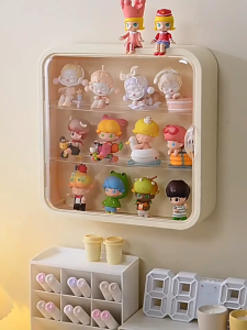 THE Figurine Display Storage Box Wall-Mounted Pop Mart Storage Rack Blind Box Dustproof Organize