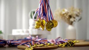 30 Pieces Gold Plastic Winner Award Medals Award Medals Gymnastics Field Day Awards Medals for Sports Competition Talent Show Spelling Bee Birthday Party Favors Gifts