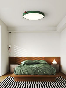 XUNZE | Eye Protection French Vintage Cream Style Ceiling Light Green