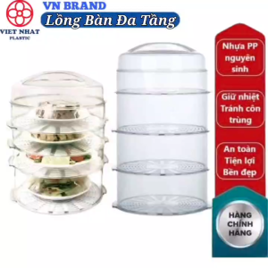 Lồng Bàn ĐA TẦNG Nhựa VIỆT NHẬT- Loại Thấp & Cao -TrongSuốt Nắp Kín Chống Bụi - 2676