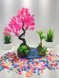 Aquarium aquascape bonsai sintetis tinggi 20cm