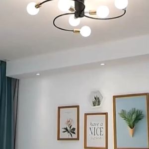 【COD】【Free Bulb】YHLAMP Modern Minimalist Chandelier Living Room Bedroom Chandelier Creative Home Lighting