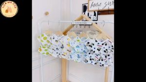 Bộ quần áo cộc 5 màu họa tiết cho bé trai bé gái chất liệu Cotton