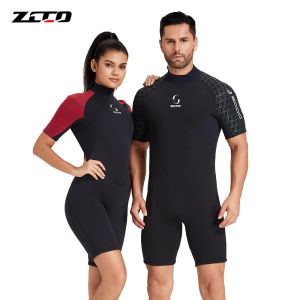 ZCCO 3MM Neoprene Wetsuit Men Keep Warm Swimming Scuba Diving Bathing Suit Short Sleeve Triathlon Wetsuit for Surf Snorkeling