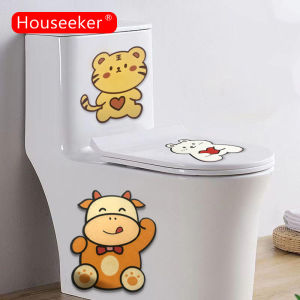 Houseeker khử mùi BÔ VỆ SINH nhãn dán động vật hoạt hình hoa Oải Hương Hoa Hồng bluebell thơm nhà vệ sinh loại bỏ trang trí khử mùi nhãn dán