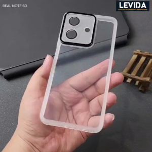 Soft Case Lens Metalic Transparan untuk Realme Note 60