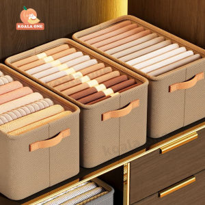 เสื้อผ้าที่เก็บกางเกง กล่องผ้าพับได้ กล่องใส่ของ กล่องอเนกประสงค์ สำหรับจัดระเบียบตู้สมุนไพร