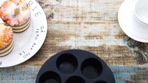 7 Hole Silicone Muffin Pan 7/8 Inch Non-Stick Tray Baking Mould Cupcake Molder Air Fryer Accessories