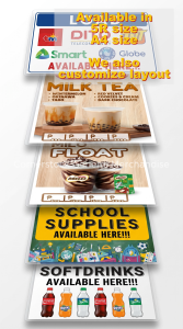 Laminated Signage for Business Sari Sari Store LAMINATE A4 CUSTOMIZED Bigasan Tindahan Palengke Shop