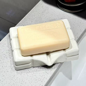 Drainage Ceramic Soap Dish Creative High Aesthetic Value Bathroom Sink Soap Storage Holder Home Use No Drilling Required