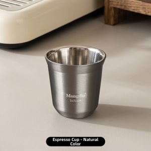 MONGDIO | Double Layer Heat Insulation Concentrate Extraction Cup Stainless Steel