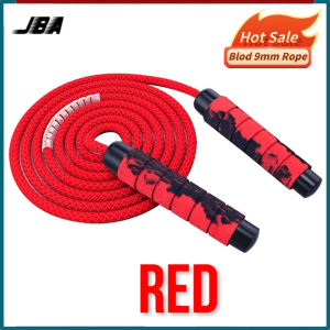 JBA Dây nhảy Độ dày 9MM Chiều dài có thể điều chỉnh Knotless Durable Polyester Jumping Rope