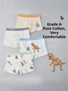 MiiOW | Pure Cotton Childrens Underwear Boys A-Class Comfortable Four-Corner Shorts Anti-Bacterial Groin Non-Tightening Pants