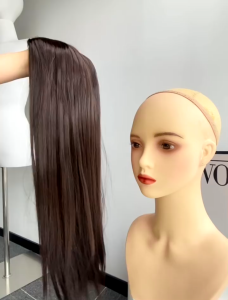 O-New 70cm Women Long Hair Wig Heat Resistant Black Straight Hair Cosplay Wig