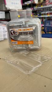 (ชุดละ 2 แพค) TR - 18 (PET) กล่องเบเกอรี่ใส-แข็งพิเศษ แพคละ 100 ชิ้น ยี่ห้อTC