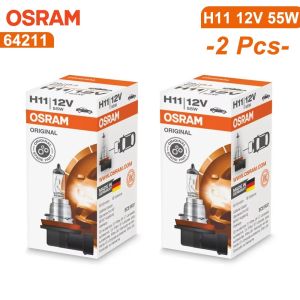 Osram | OSRAM 2/4pcs Fog Lights H11 55W Car Halogen Headlight Auto Bulb 12V 64211 PGJ19-2 Classic 3200K Standard Fog Lamp OEM Quality