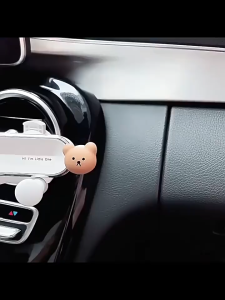 ที่วางศัพท์ในรถยนต์แบบการ์ตูน (2สไตล์: รุ่นกระจก/รุ่นสครับ) ที่ยึดมือถือในรถ ใช้หนีบในช่องระบายอากาศ G3427