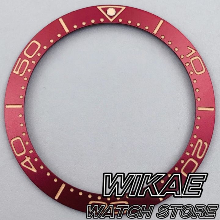 30.6mm*38mm%20Vingtage%20Gold%20Red%20Green%20Ceramic%20Watch%20Bezel%20Insert%20With%20Rose%20Calibation%20Cyan%20Luminous%20Fit%2040mm41mm%20SUB%20007%20Case%20-%20Image%207