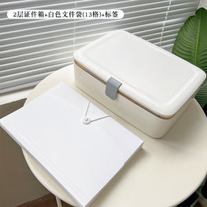 Large Capacity Accordion File Document Organizer Box for Home Use Important Certificates Storage Lemon Field F690