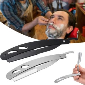 Retro Men's Folding Shaver & Stainless Steel Straight Razor Holder