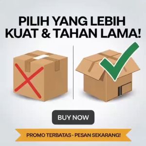 Kardus Polos Karton Box Coklat DieCut 20x10x8