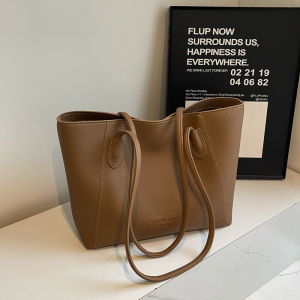 Fashionable Retro Large Capacity Tote Bag Womens Spring Summer New Style Single Shoulder Bag Elegant Commuting Tote Bag