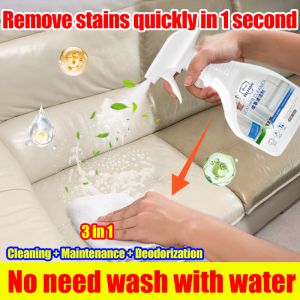 Remove stains quickly in 1 second sofa cleaning spray 500ml No need wash with water fabric sofa cleaner 3 in 1Cleaning + Maintenance + Deodorization leather sofa cleaner fabric cleaner leather cleaner Can be used for sofas leather fabrics mattresses