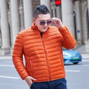 Loose Fit Lightweight Short down Cotton Jacket for plus Size Men Fashionable Urban Style Waterproof Polyester Filling Zipper Closure
