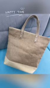 กระเป๋าถือ ความจุขนาดใหญ่ถุงช้อปปิ้งปิกนิกแคมป์ปิ้งถ่ายภาพอุปกรณ์ประกอบฉากกลางแจ้งเก็บกระเป๋าผู้หญิงสีทึบกระเป๋าถือกระเป