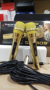 PAKET mic Sony sn 909 gold NEW promo isi 2 pcs ORIGINAL FREE KABEL 4M 2 PCS MANTAP