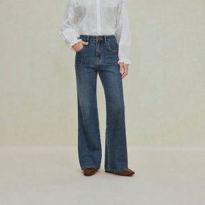 INMAN | Vintage Washed Bleach Stretch Denim Pants