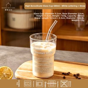 MODERN SWEETHOME | High Quality Borosilicate Aesthetic Glass Drinking Cup