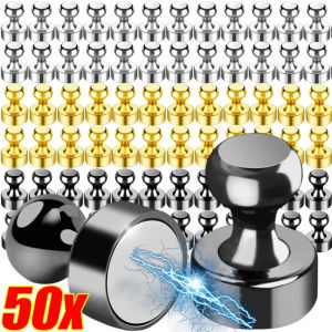 Dozoey แม่เหล็กติดหมุดกดแม่เหล็กแข็งแรงสุดยอด1/50ชิ้นแม่เหล็กติดไวท์บอร์ดตู้เย็นห้องครัวแม่เหล็กนีโอดิเมียมที่เก็บตัวดูดตะขอ