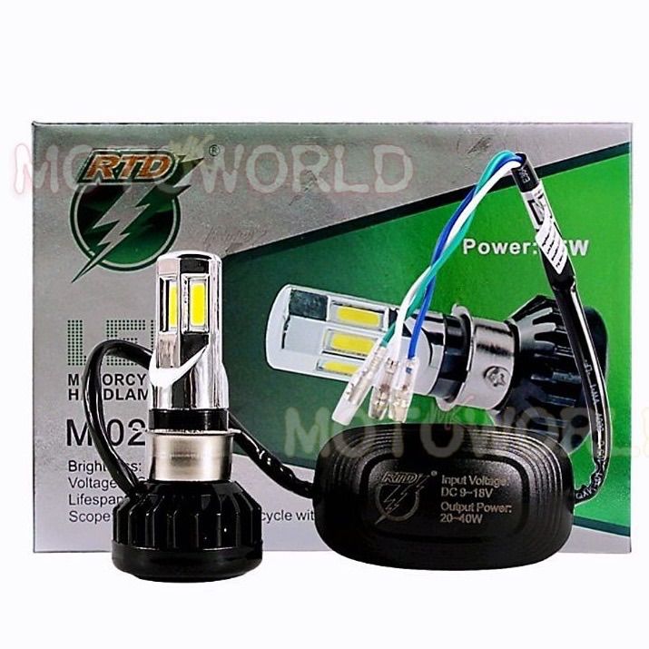New Original RTD Universal Type M02E Motorcycle LED Headlight Bulb 6 COB  6500K H4 HS1 BA20D