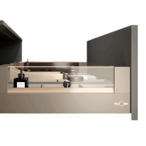 Nuomi | Ultra-thin Glass Lighted Drawer Guide Rail Damping Buffering