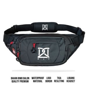 D2C - Waistbag Slingbag Selempang Waterproof Tas Pinggang Ringan Anti Air Pria