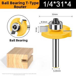 Mingren | Invisible Slot Two-in-one Positioning Edge Mill T-shaped Straight Knife With Ball Bearing