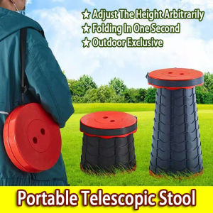 Telescopic Stool Collapsible Outdoor Telescopic Stool Portable Extendable Fishing Picnic Camping Travel Chair Lightweight Collapsible Stool Retractable Kerusi Memancing 伸缩折叠凳