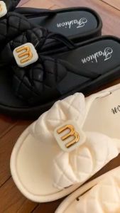 OKAIDO Sandal Jepit Wanita Pita Huruf M Fashion Korea Kekinian Nyaman dan Lembut Sendal Karet Perempuan Cewek