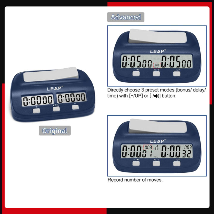 LEAP Chess Clock Digital Chess Timer Professional Chess Clock Timer