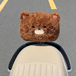 Cute Bear/Pig/Animal Patterned Decorative Cushion Universal Rear Seat Backrest Pad for Womens Electric Vehicle Child Anti-Collision
