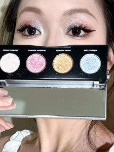 Galaxy Fragments Blinding Flash Eye Shadow Palette Quad Color Bull Weaving Women Diamond Sparkle Smoke Pearl Family Personal Care Tools