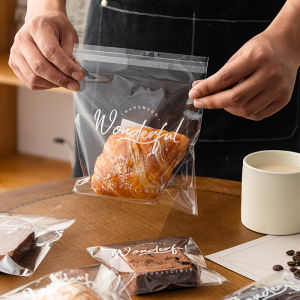 Bakery Bread Bagel Sliced Toast Doughnut Mini Sandwich Bag Self Adhesive Transparent Baking Packaging Kitchen Cooking Tool