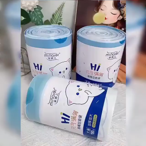 Cuộn 100 Túi Đựng Rác Tự Hủy Minaier PE Dây Rút 45x50cm Túi Rác Sinh Học Tự Hủy An Toàn Đa Năng Cho Gia Đình Văn Phòng