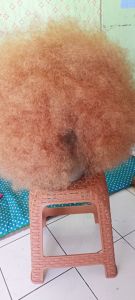 Wig Kuda Kepang Super Jumbo Warna Coklat Tua Sudah Sasak