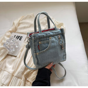 Ladies Crossbody Bags Creative Retro Washed Denim Personalized Fashionable Verstaile Handbags High-quality Shoulder Bags Girl