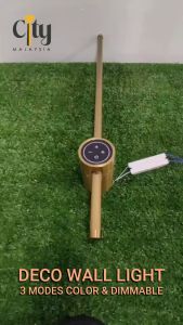 Bed Room LED Wall Light with Dimmable and 3Modes Color Black or Copper Color Body