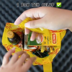 Softhandle Hajatan 25x30 Motif BATIK isi 50 Goodie Snack Bag Plastik Berkat Hidangan Soft Handle