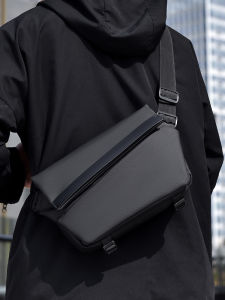 Waterproof Street Style Motorcycle Backpack Mens Crossbody Bag Casual Functional Wind Cover Commuter Bag Aiks Kangaroo Brand