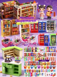 Mini Realistic Supermarket Shelf Toy